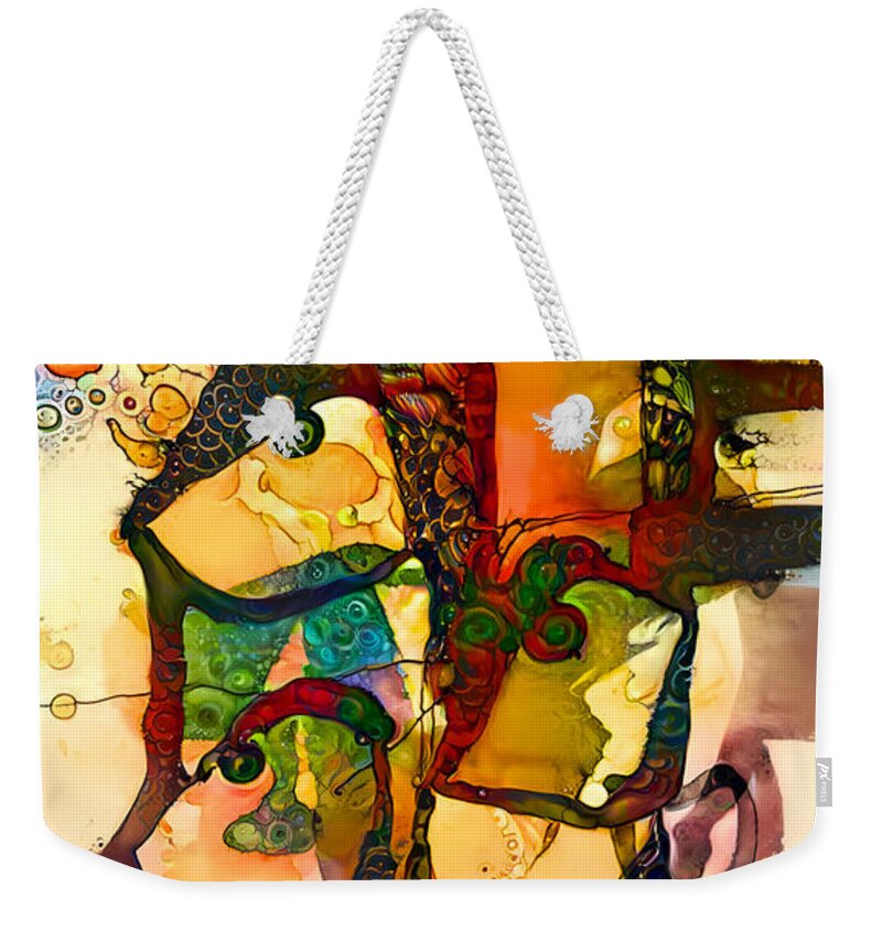 Contemporary Art Weekender Tote Bag featuring the digital art 104 by Jeremiah Ray