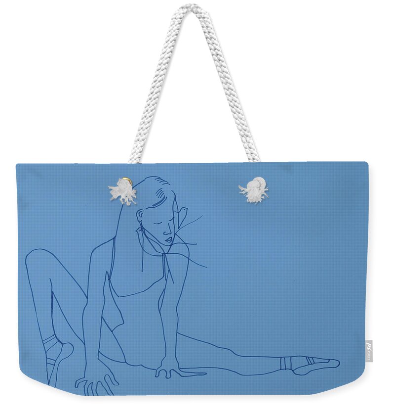 Jesus Christ Weekender Tote Bag featuring the drawing Ballerina #1046 by Gloria Ssali