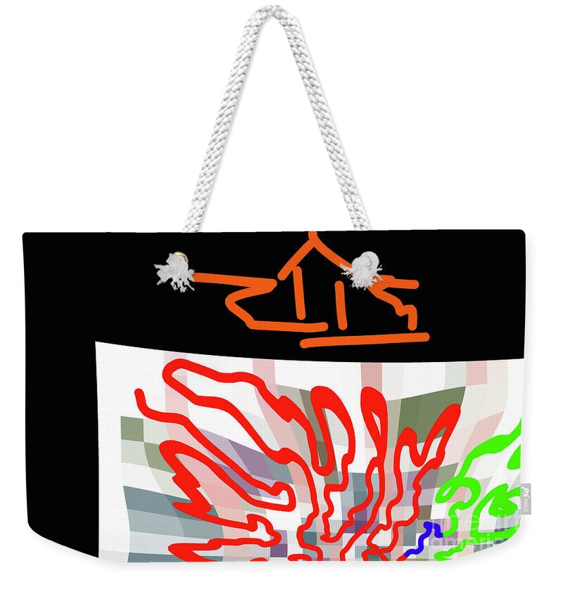 Walter Paul Bebirian: Volord Kingdom Art Collection Grand Gallery Weekender Tote Bag featuring the digital art 11-18-2071i by Walter Paul Bebirian
