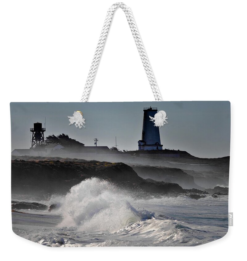 Lighthouse Weekender Tote Bag featuring the photograph San Simeon #19 by Lars Mikkelsen