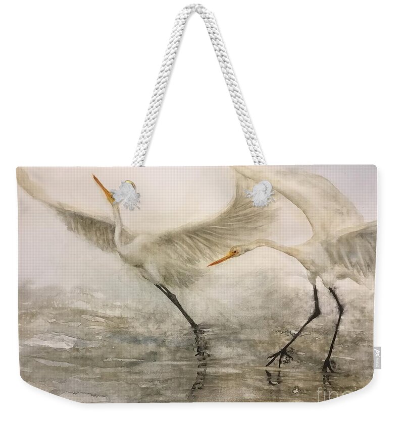 1112021 Weekender Tote Bag featuring the painting 1112021 by Han in Huang wong