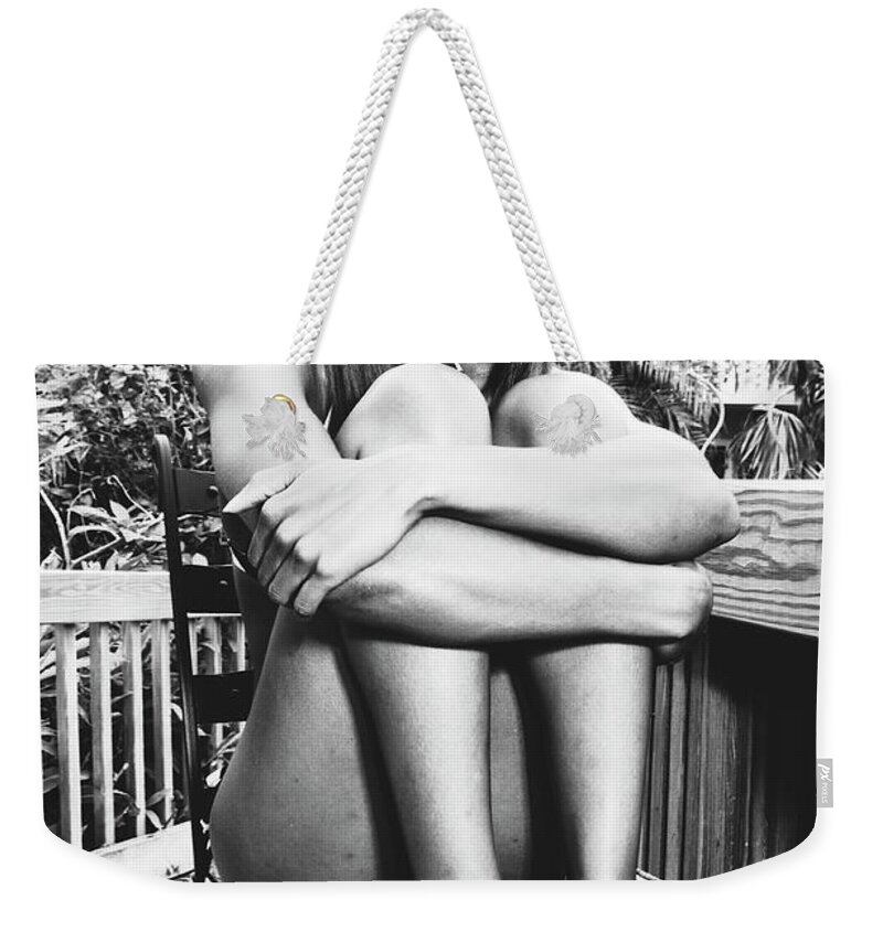Girls Fun Fashion Photoraphy Art Weekender Tote Bag featuring the photograph 1132 Dominique at Cranes Beach House Delray Beach Florida by Amyn Nasser