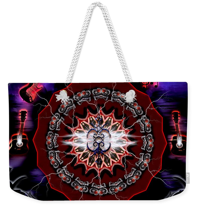 16 Weekender Tote Bag featuring the digital art 16 Bar Blues by Michael Damiani