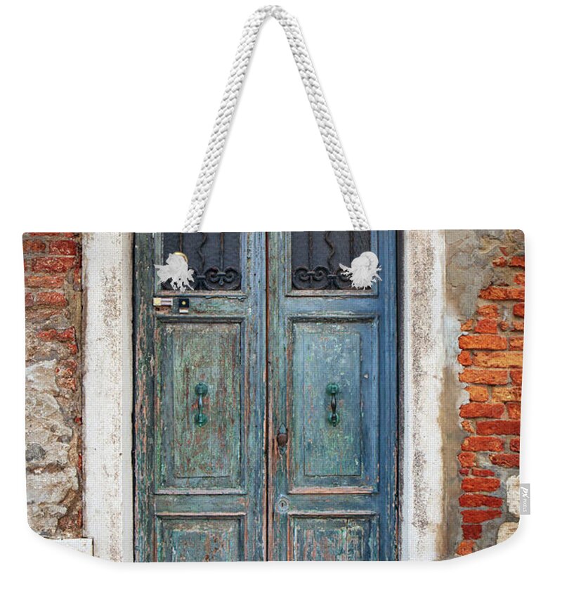 Murano Weekender Tote Bag featuring the photograph 1716 Murano Door by Steve Sturgill