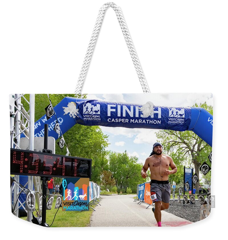 Casper Marathon 2022 Weekender Tote Bag featuring the photograph Marathon by Laura Terriere
