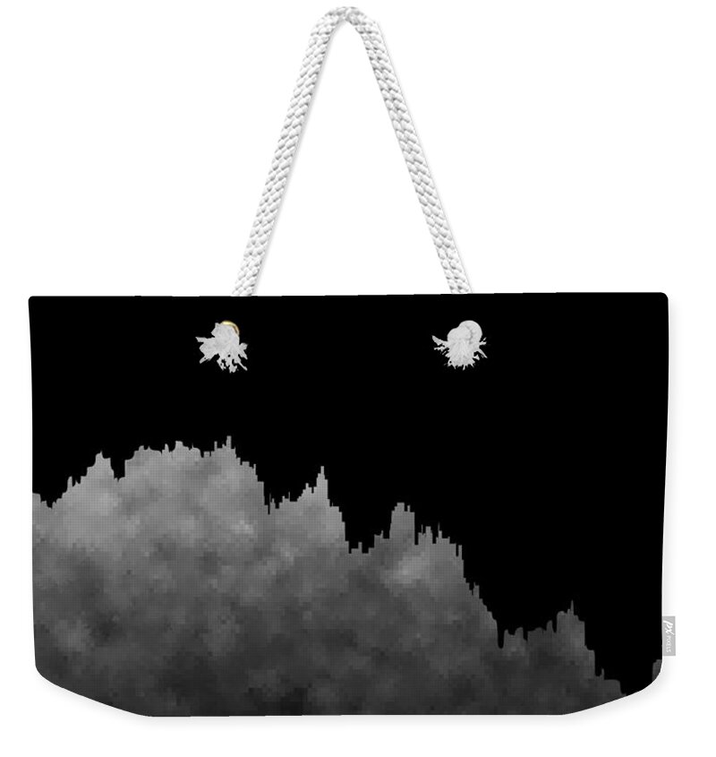 18x9 Gray Black Image Upside Down Rithmart Weekender Tote Bag featuring the digital art 18x9.271-#rithmart by Gareth Lewis