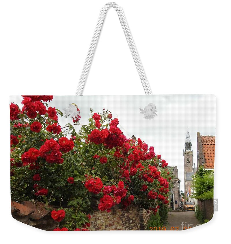  Neatherland Red Rose Flower Weekender Tote Bag featuring the photograph 19 Neatherlands by Tony Singarajah