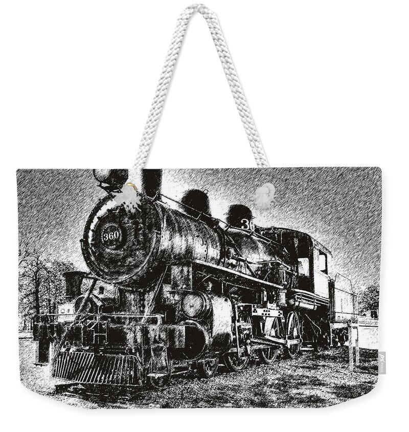 Fine Art Weekender Tote Bag featuring the photograph 1920 American Locomotive No. 360 by Robert Harris