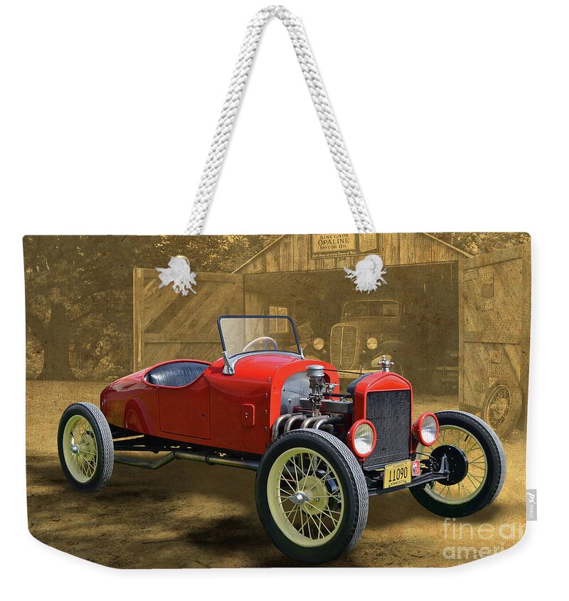 1926 Weekender Tote Bag featuring the photograph 1926 Ford Hot Rod by Ron Long