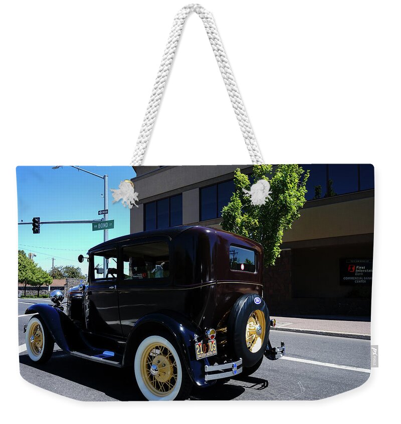 Ford Weekender Tote Bag featuring the photograph 1931 Ford Al Capone Style by Matthew Bamberg