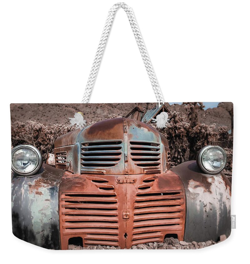 Arizona Weekender Tote Bag featuring the photograph 1943 Chevy truck by Darrell Foster