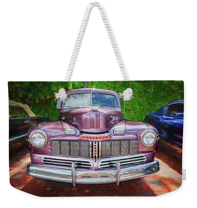 1946 Mercury 2 Door Club Coupe Weekender Tote Bag featuring the photograph 1946 Mercury 2 Door Club Coupe X108 by Rich Franco