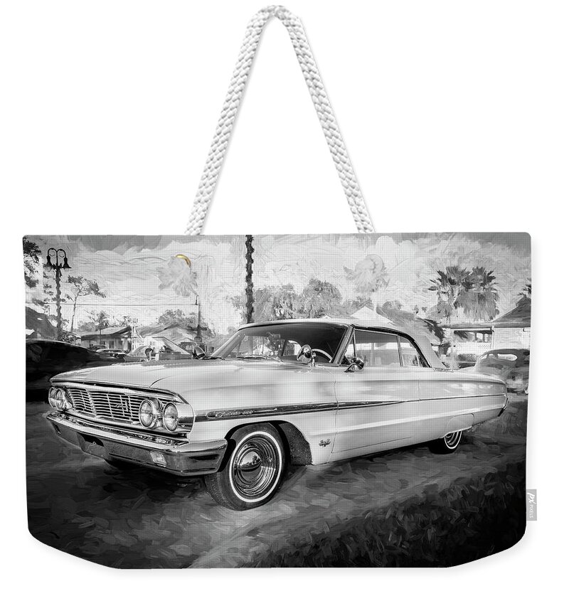 1964 Ford Galaxie 500 390 Engine Weekender Tote Bag featuring the photograph 1964 Ford Galaxie 500 390 Engine X101 by Rich Franco