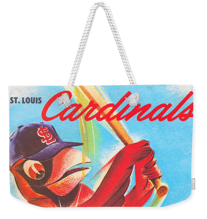 1964 St. Louis Cardinals Scorecard Art Weekender Tote Bag by Row