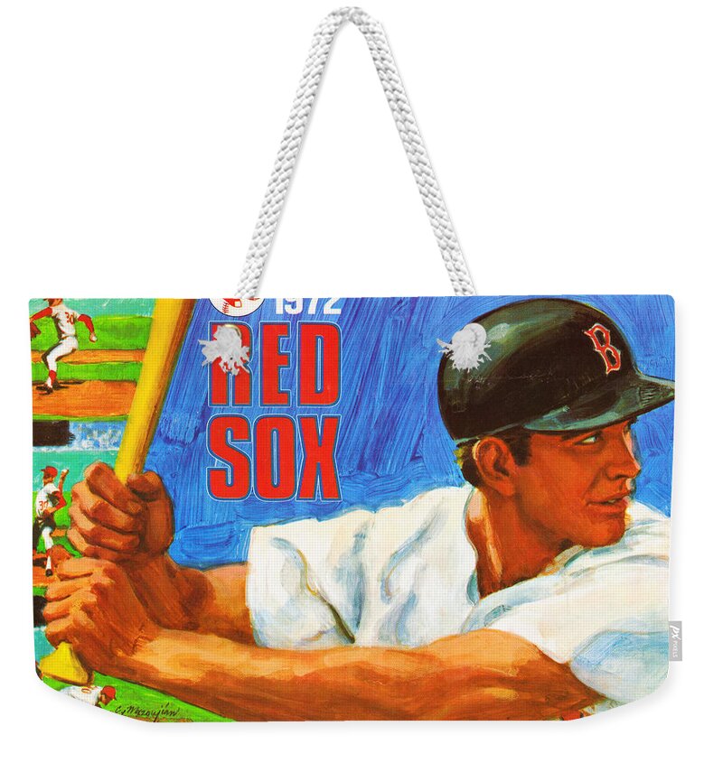 Boston Red Sox Weekender Tote Bag featuring the mixed media 1972 Boston Red Sox by Row One Brand