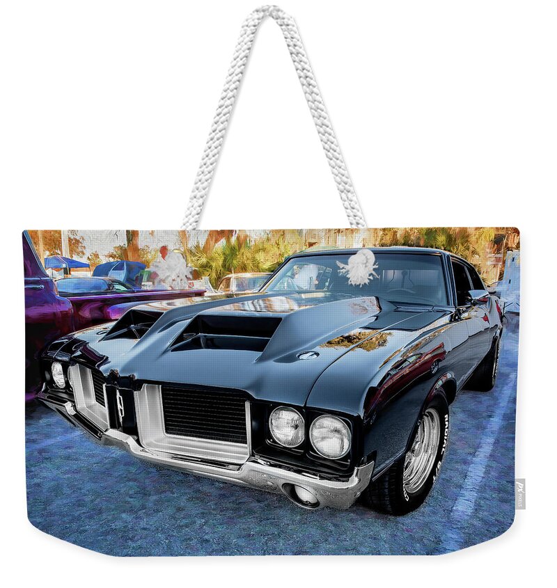1972 Oldsmobile 442 Weekender Tote Bag featuring the photograph 1972 Oldsmobile 442 X128 by Rich Franco