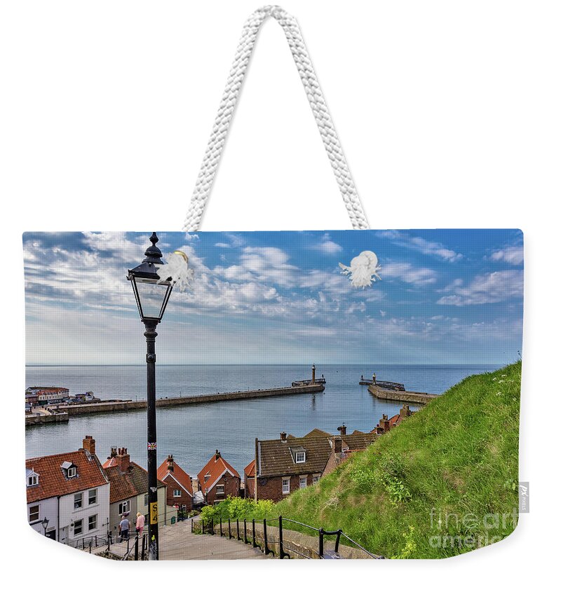 Uk Weekender Tote Bag featuring the photograph 199 Steps, Whitby by Tom Holmes Photography