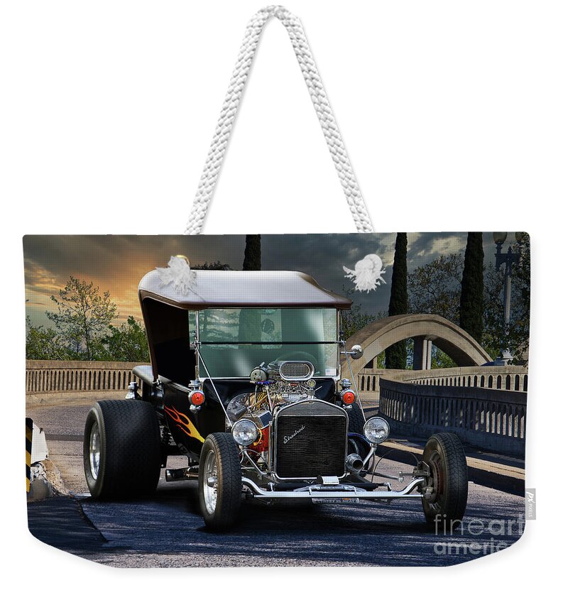 1923 Ford Roadster Pickup Weekender Tote Bag featuring the photograph 1923 Ford Bucket T Roadster Pickup #2 by Dave Koontz