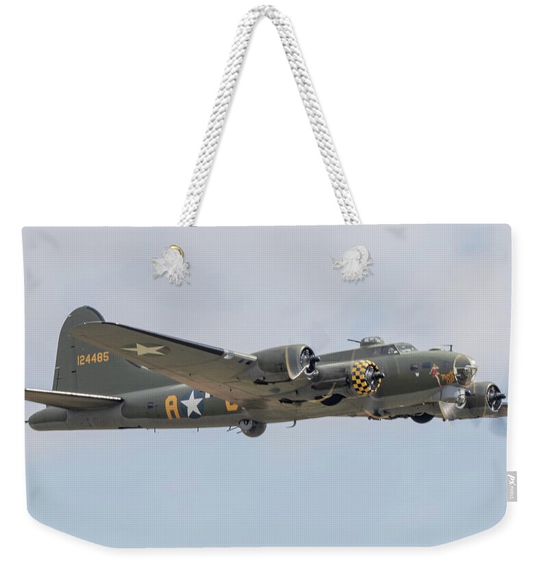 B17 Flying Fortress Weekender Tote Bag featuring the photograph B-17 Flying Fortress Sally B #2 by Airpower Art
