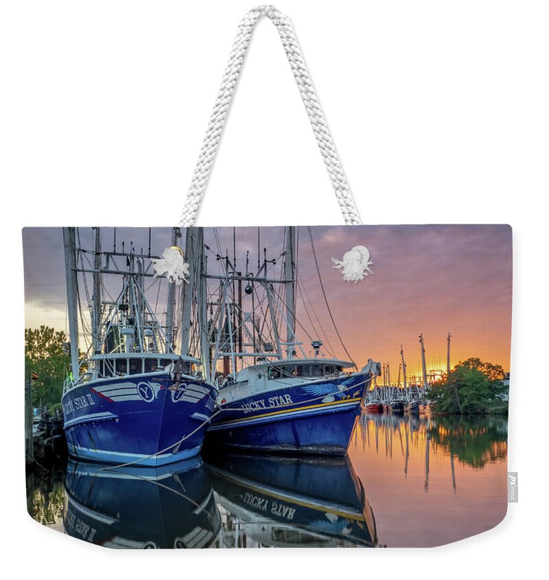 Sunset Weekender Tote Bag featuring the photograph Bayou Sunset #2 by Brad Boland