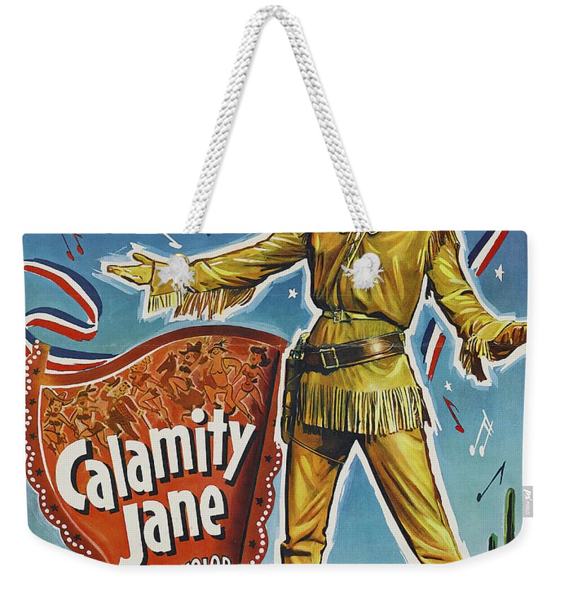 Doris Weekender Tote Bag featuring the mixed media ''Calamity Jane'' - 1953 by Stars on Art