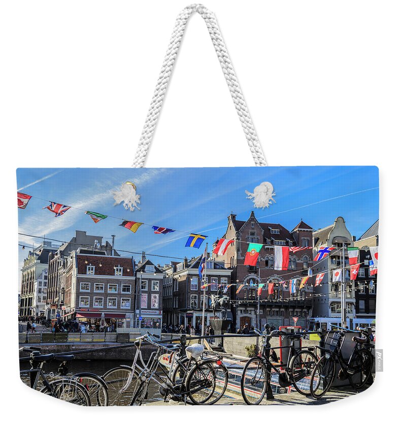Amsterdam Weekender Tote Bag featuring the photograph Canal of Amsterdam #2 by Fabiano Di Paolo