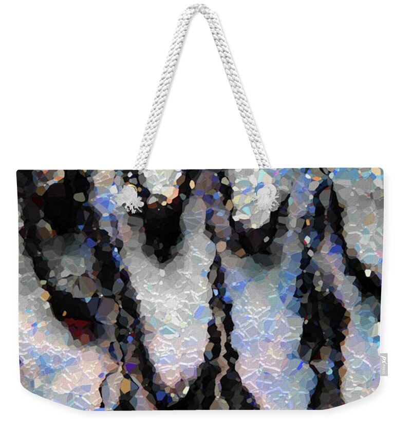 Blue Weekender Tote Bag featuring the painting 2 Chronicles 7 14. Hear From Heaven. by Mark Lawrence