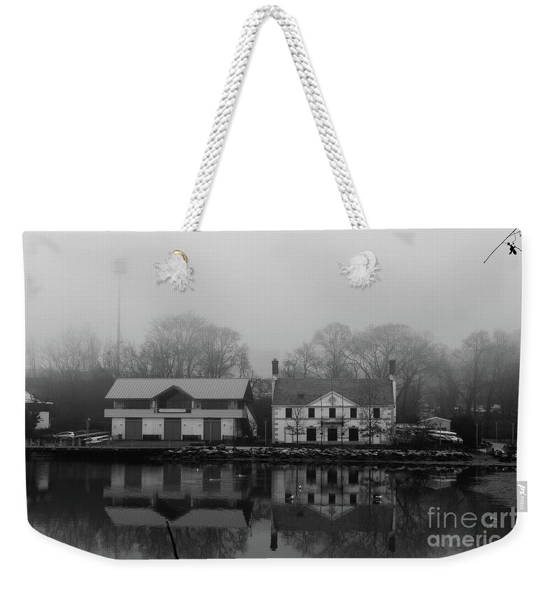 Columbia Weekender Tote Bag featuring the photograph Columbia University Boathouse #2 by Cole Thompson