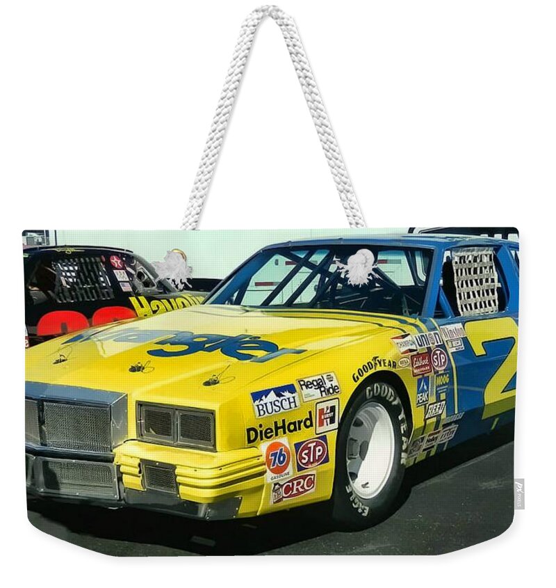 Victor Montgomery Weekender Tote Bag featuring the photograph #2 Dale Earnhardt #2 by Vic Montgomery