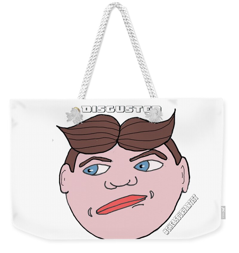 Asbury Park Weekender Tote Bag featuring the painting Disgusted by Patricia Arroyo