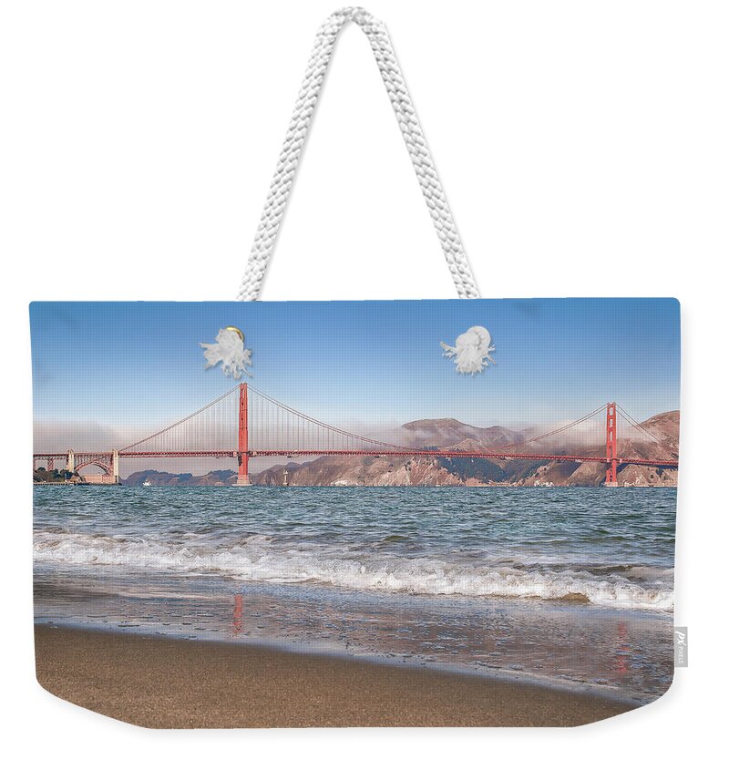 Water Weekender Tote Bag featuring the photograph Golden Gate Bridge by Gary Geddes