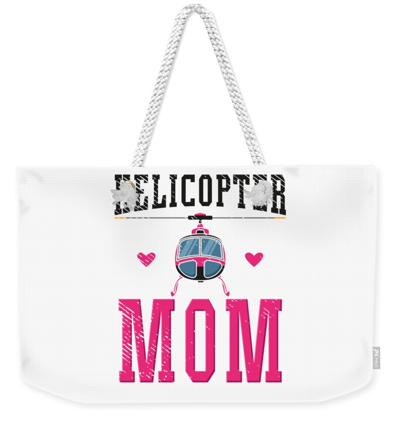 Helicopter Mom Weekender Tote Bag featuring the digital art Helicopter Mom Aviation Pilot #2 by Toms Tee Store