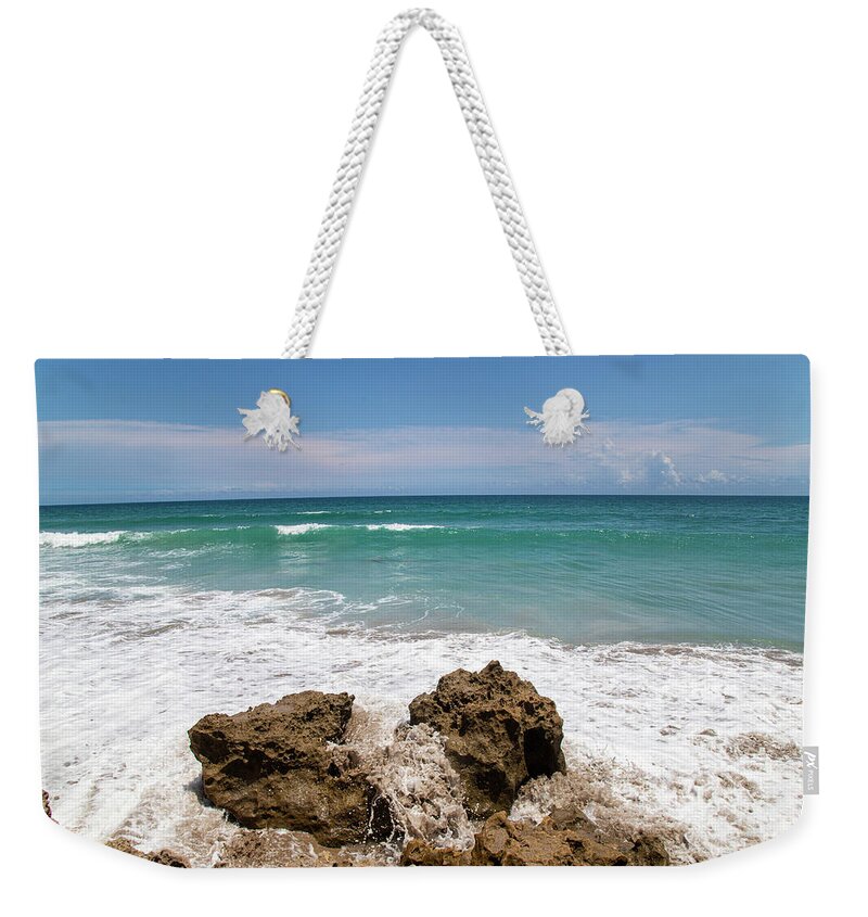 Beach Weekender Tote Bag featuring the photograph Hutchinson Island, Florida #2 by Dart Humeston