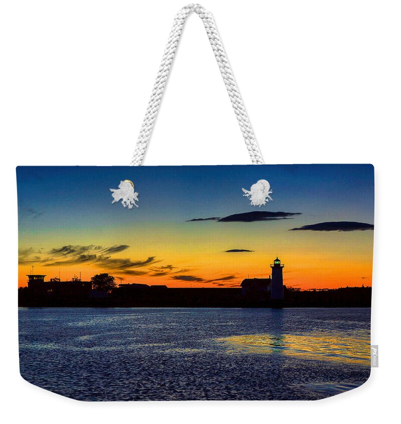 White Island Lighthouse Weekender Tote Bag featuring the photograph Portsmouth Harbor Lighthouse #2 by Deb Bryce
