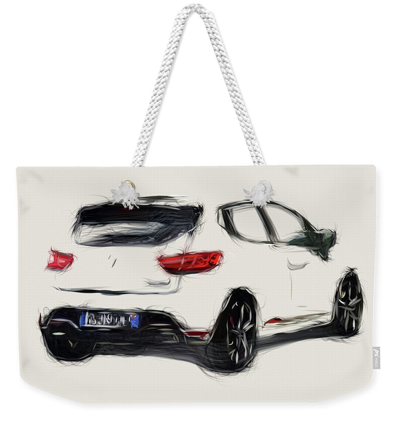Renault Clio RS 220 Trophy EDC Car Drawing #2 Weekender Tote Bag by  CarsToon Concept - Fine Art America