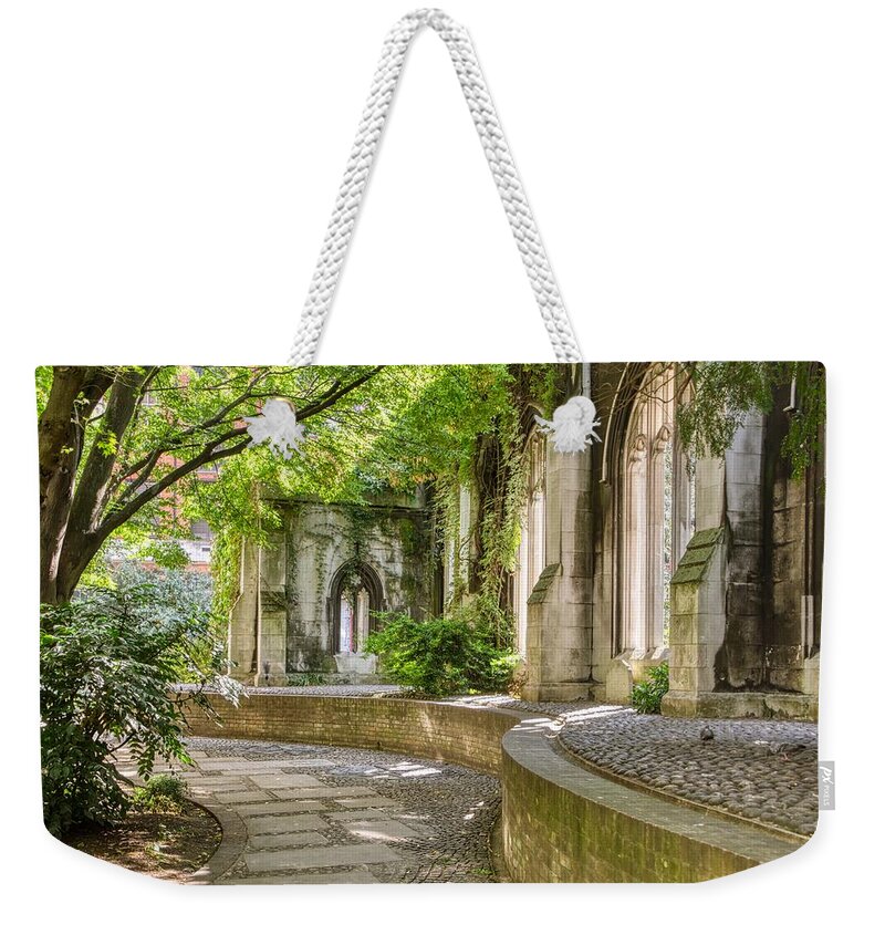 Church Weekender Tote Bag featuring the photograph St Dunstan In The East #3 by Raymond Hill