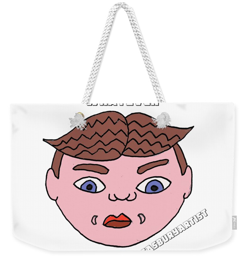 Asbury Park Weekender Tote Bag featuring the drawing Whatever by Patricia Arroyo