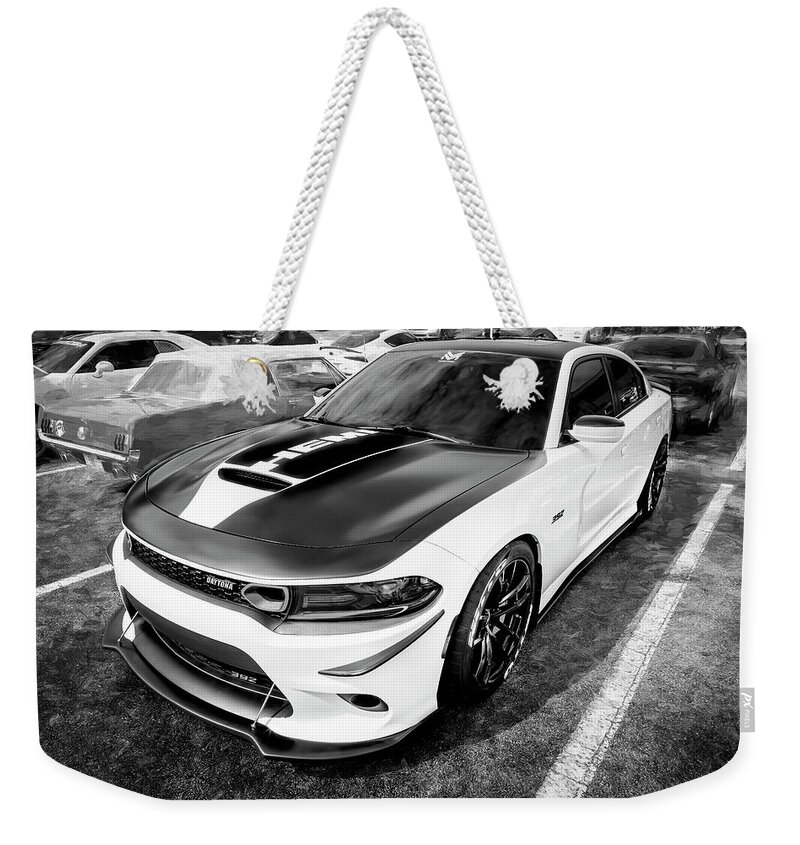 2019 Dodge Charger Scatpack Daytona 392 6.4 L Weekender Tote Bag featuring the photograph 2019 Dodge Charger Scatpack SRT Daytona 392 6.4 L X108 by Rich Franco