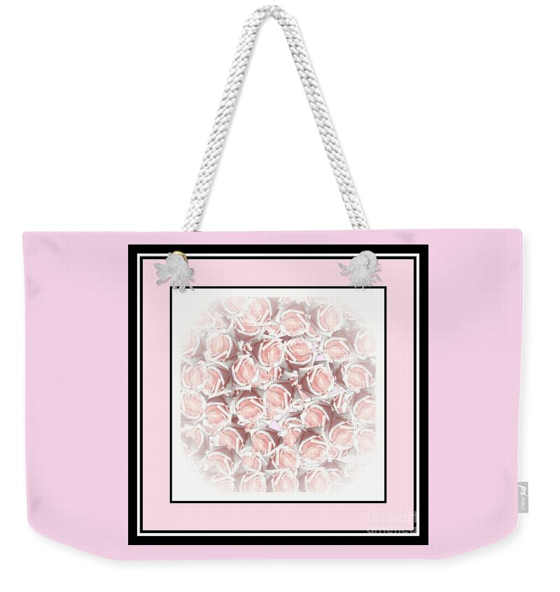 2020 Weekender Tote Bag featuring the digital art 2020 Pink is a Trend Color of the Year by Delynn Addams
