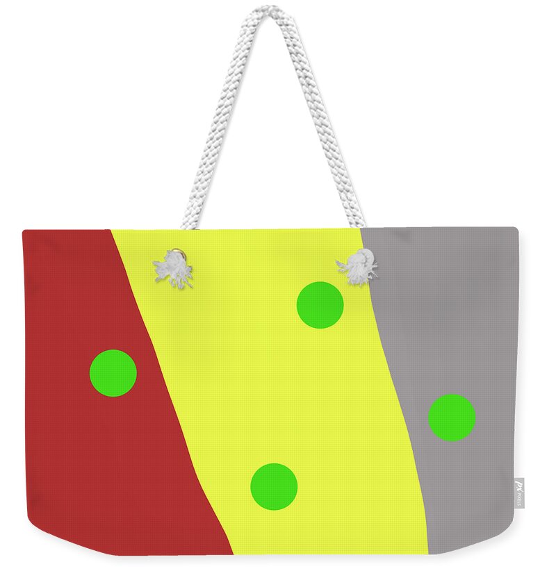 2021 Weekender Tote Bag featuring the digital art 2021 May Color of the Month with Yellow Gray Color of the Year by Delynn Addams