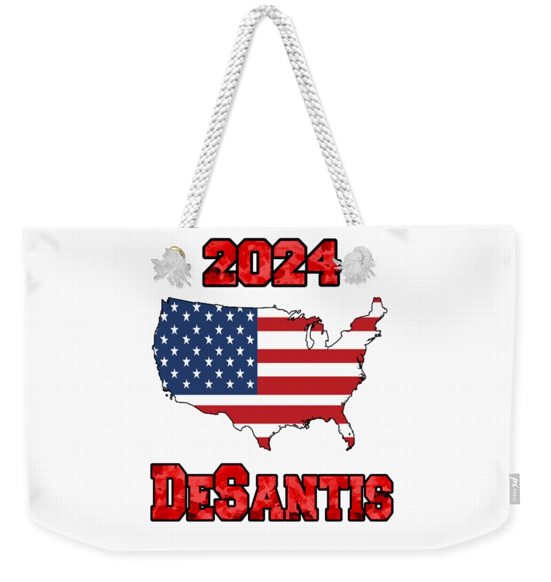 2024 Weekender Tote Bag featuring the digital art 2024 DeSantis by Judy Hall-Folde