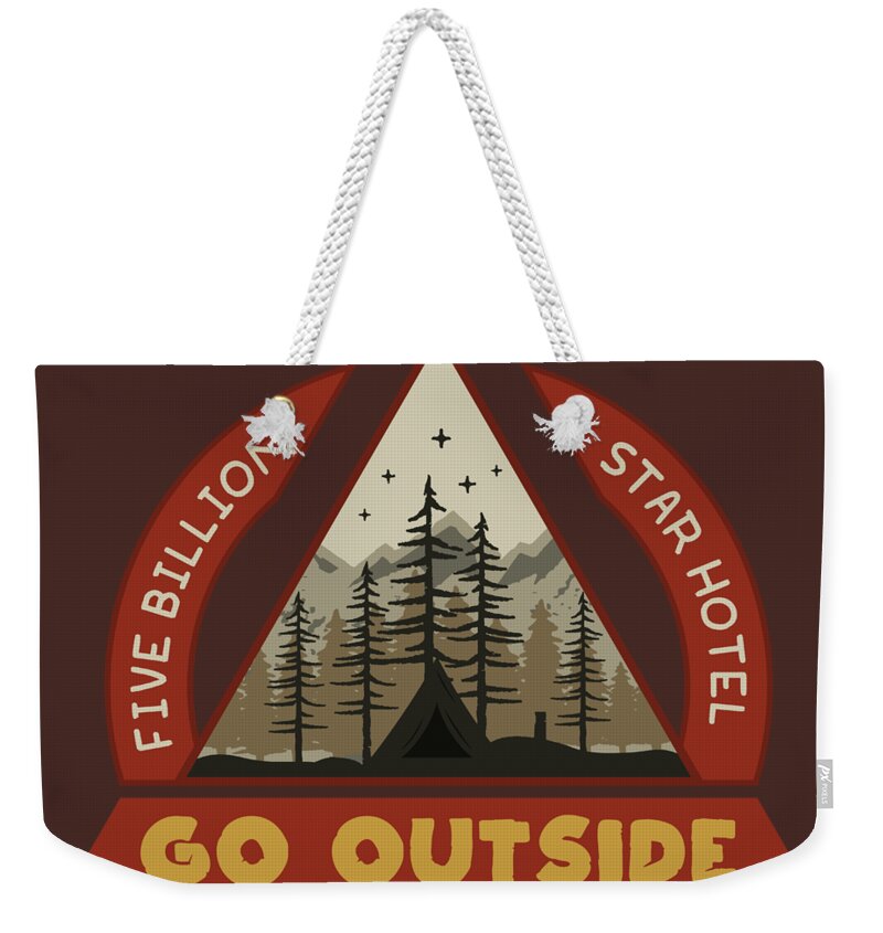Oil On Canvas Weekender Tote Bag featuring the digital art 20_Go Outside-01 by Celestial Images