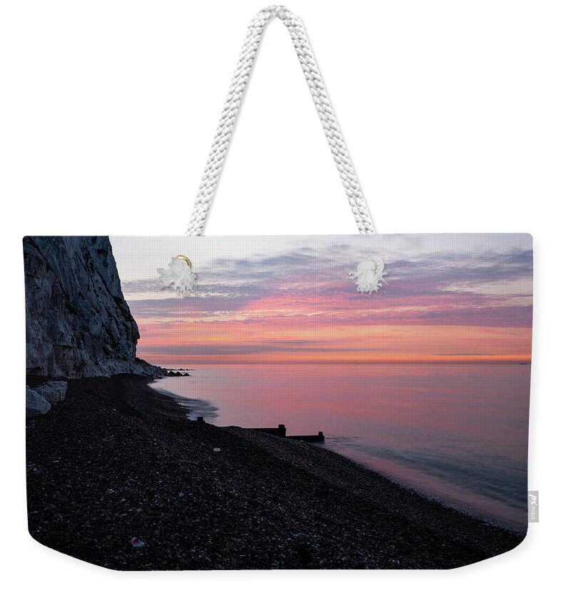 Dover Weekender Tote Bag featuring the photograph Sunrise at the White Cliffs of Dover #22 by Ian Middleton