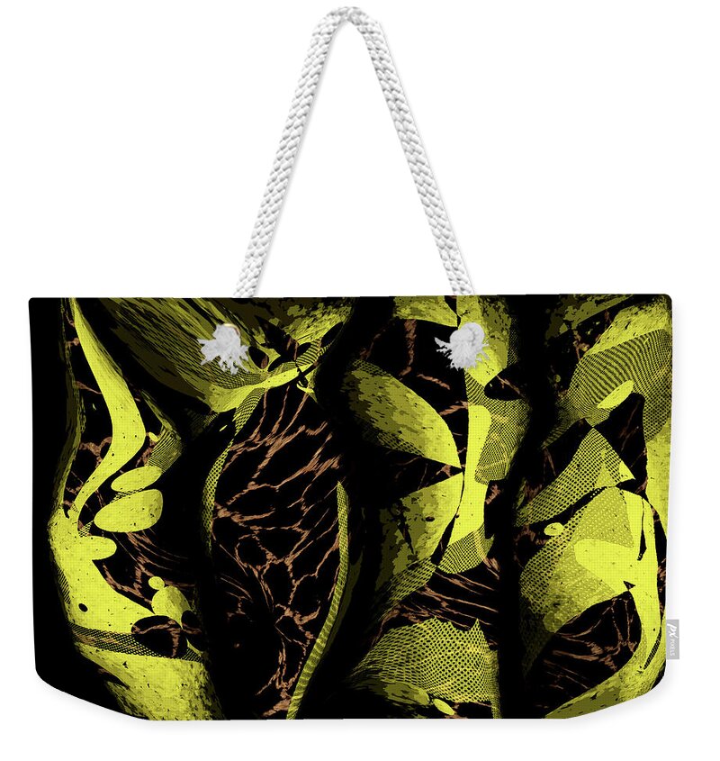 Abstract Weekender Tote Bag featuring the digital art Diva by Marina Flournoy