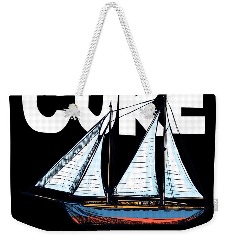 Funny Sailing Boat Or Sailor Motive Weekender Tote Bag by Tom