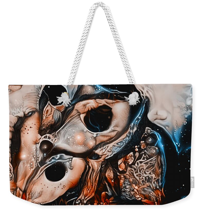 Contemporary Art Weekender Tote Bag featuring the digital art 23 by Jeremiah Ray