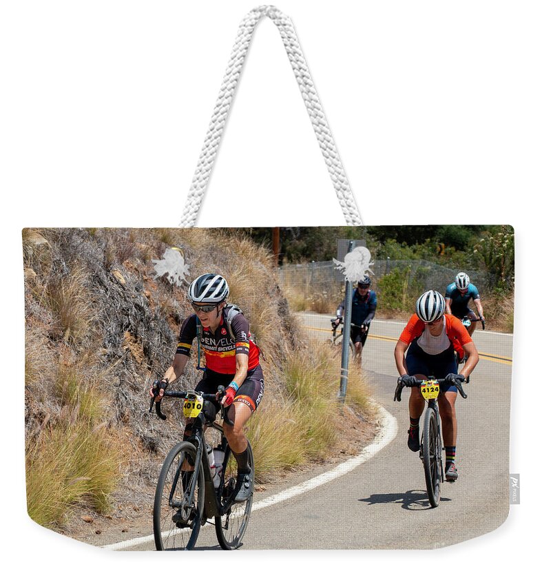 Bicycle Weekender Tote Bag featuring the photograph Belgian Waffle Ride #3 by Dusty Wynne