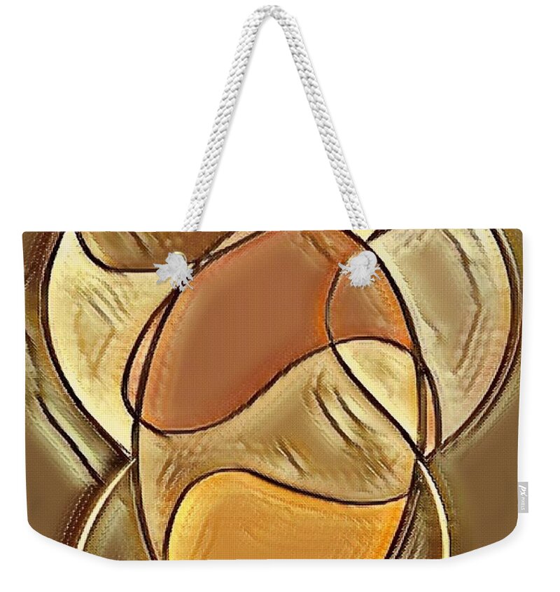 Afro Weekender Tote Bag featuring the digital art Dont Touch My Fro #3 by D Powell-Smith