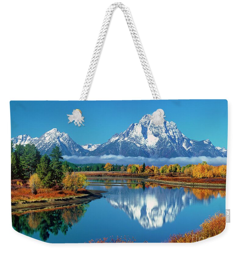Dave Welling Weekender Tote Bag featuring the photograph Fall Oxbow Bend Grand Tetons National Park Wyoming #3 by Dave Welling