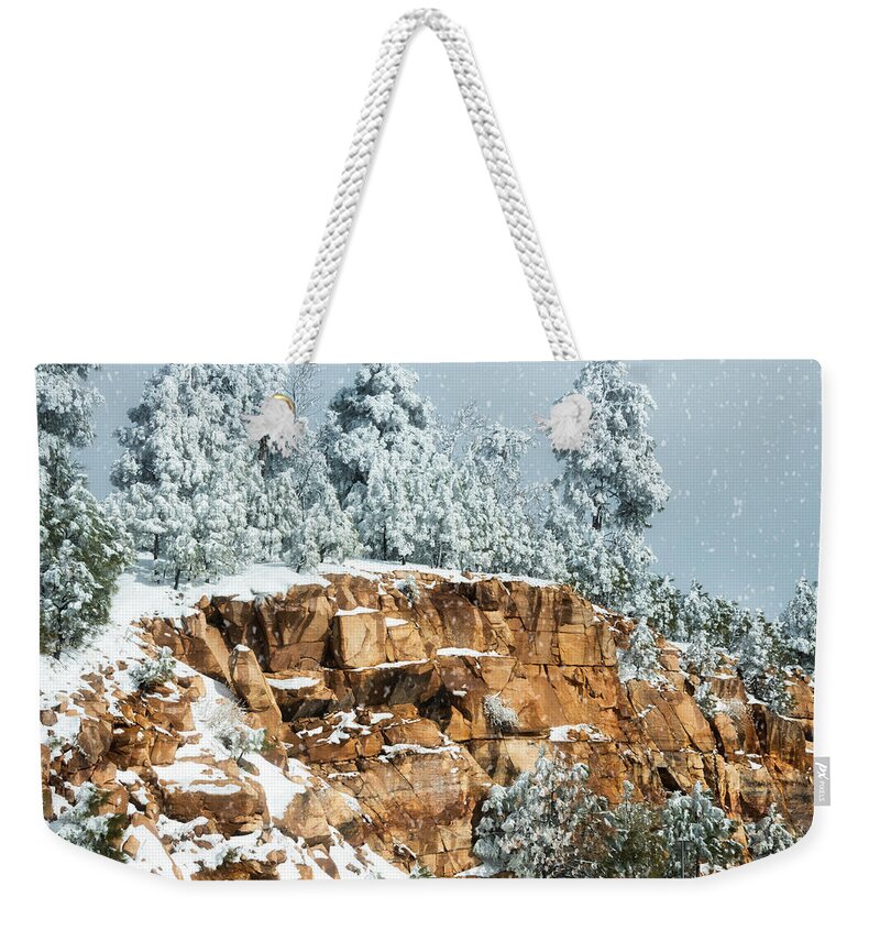 Snow Day Weekender Tote Bag featuring the photograph Let It Snow #3 by Saija Lehtonen